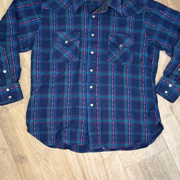 VTG Pendleton Shirt Aztec Wool Pearl Snap Mens Medium *READ DESCRIPTION* - Picture 2 of 7